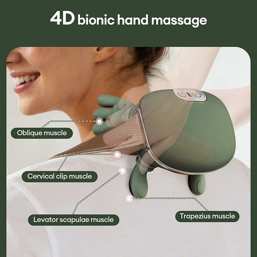 Thumbnail: 4D Bionic Finger Neck Shoulder Massager Wireless Neck Cervical Trapezius Kneadin