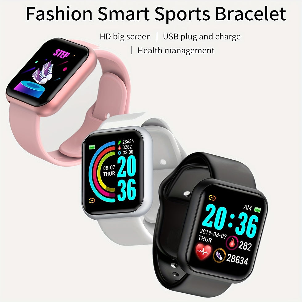 Thumbnail: Smartwatch Men Women Wristwatches Smart Watch Message Fitness Monitor Bracelet B