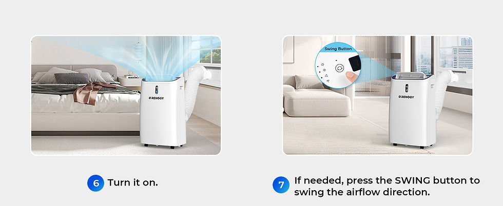 Thumbnail: Renogy 14000 BTU Portable AC, 4-in-1 Unit with Smart WiFi: Cooling, Dehumidifier