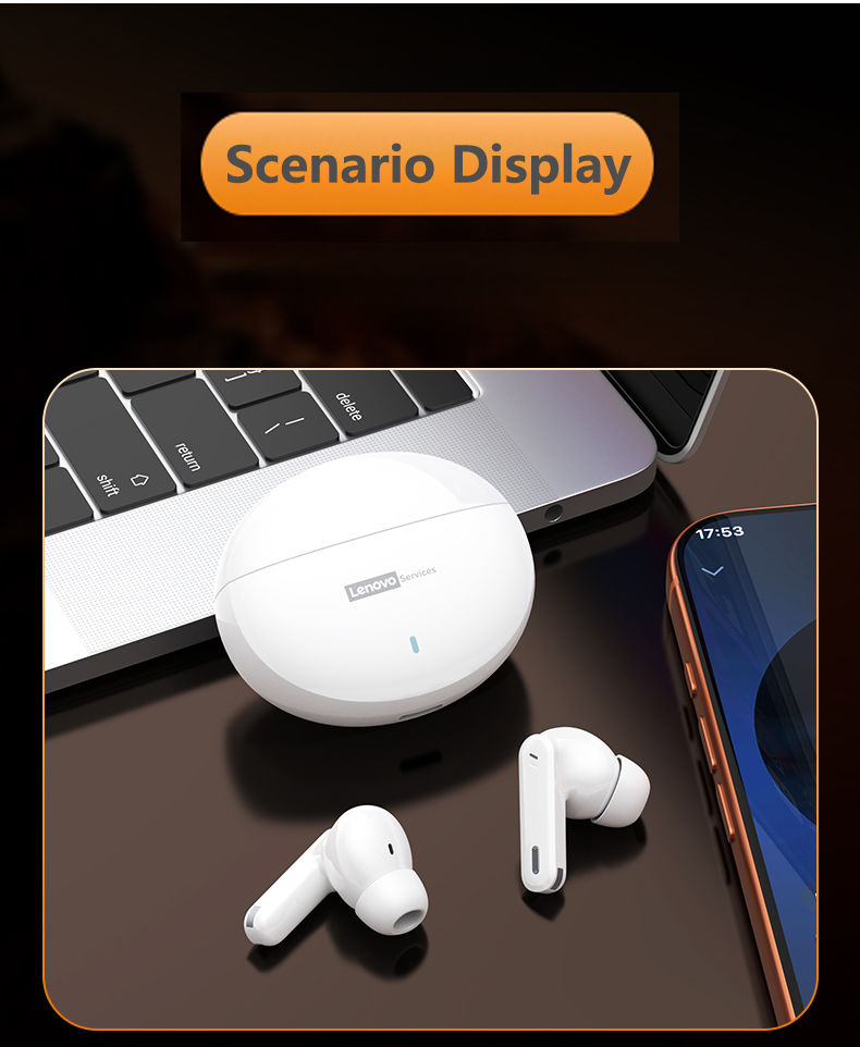 Thumbnail: Lenovo LE253 Headphones Wireless Bluetooth 6.0 Earphones TWS HiFi Sound ANC Nois