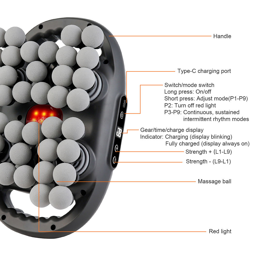 Thumbnail: 42 Heads Fascia Gun High-frequency Vibration Deep Massage Device for Shoulder Wa
