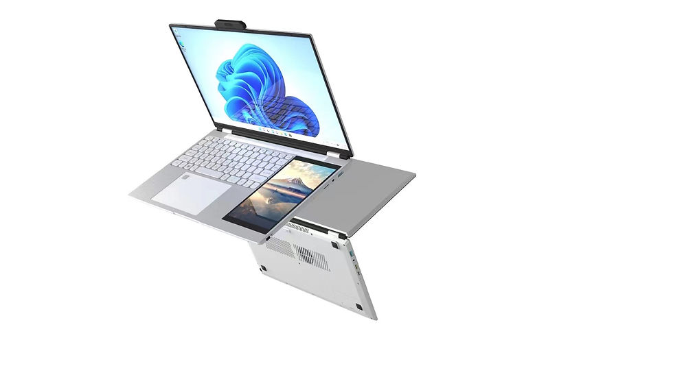 Thumbnail: The Latest Dual Screen Ultra Slim Laptops Brand New Notebook N100 3.4Ghz 16Gb Ra