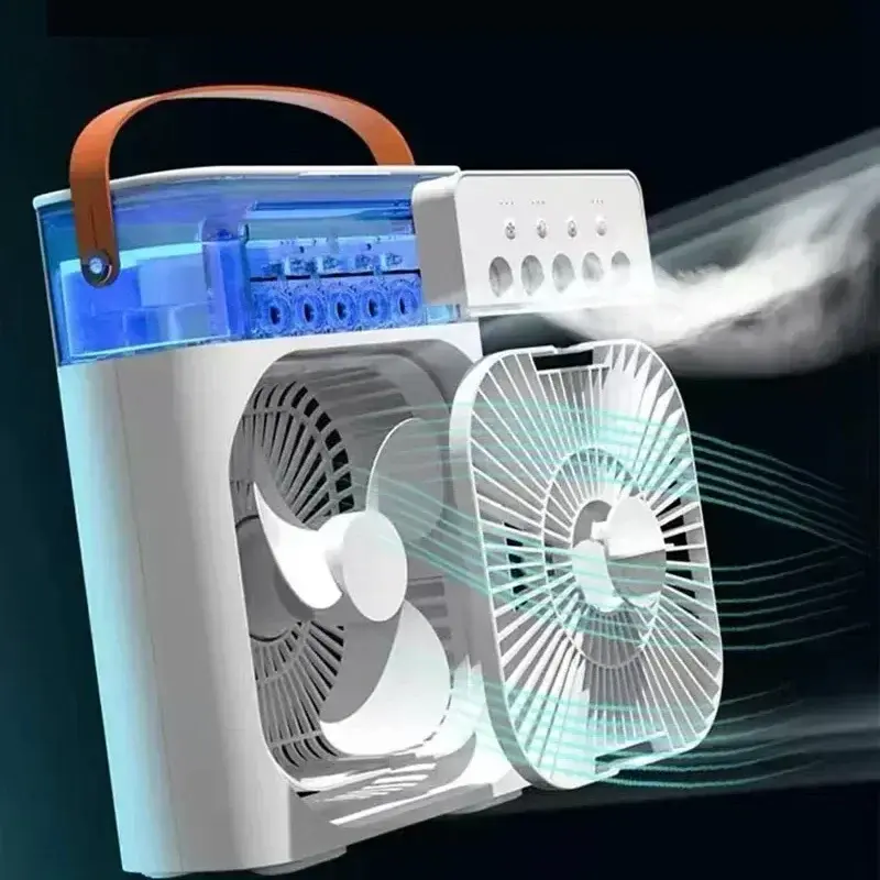 Thumbnail: 3 In 1 New Fan AIr Conditioner Household Small Air Cooler LED Night Light Portab