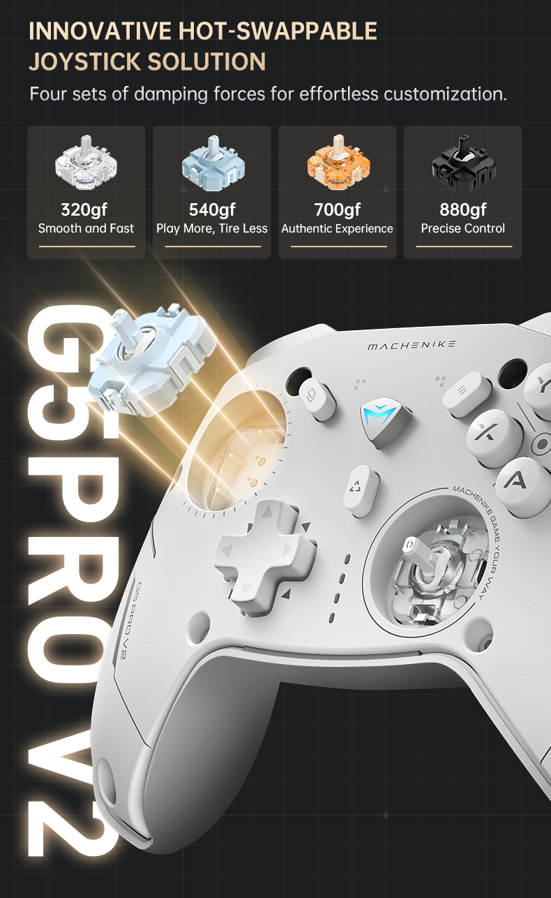 Thumbnail: MACHENIKE G5Pro V2 Tri Mode Gaming Controller Optical Trigger ABXY Button Hot-Sw