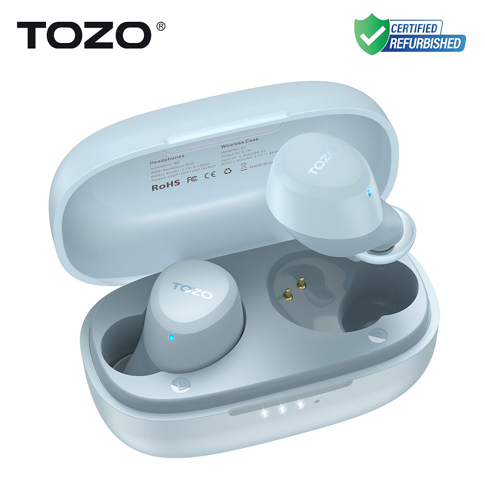 Thumbnail: Refurbished TOZO TWS Earbuds in-Ear Wireless Bluetooth Headsets with With Mic To