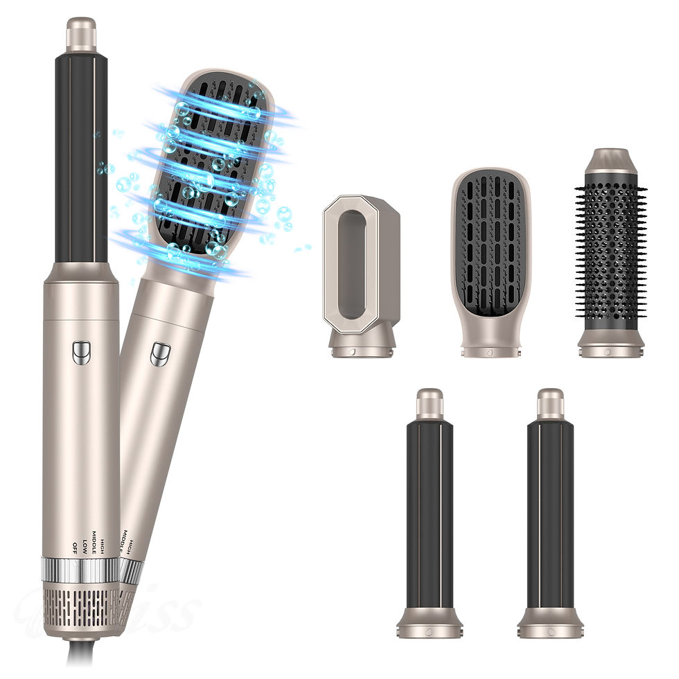 Thumbnail: UKLISS Professional Hair Dryer 5 In 1 Hair Styler Hot Air Comb Electric Hair Hea