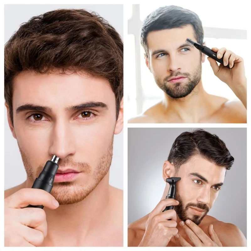 Thumbnail: XIAOMI New 3 in 1 Electric Rechargeable Nose Ear Hair Trimmer for Men Painless S