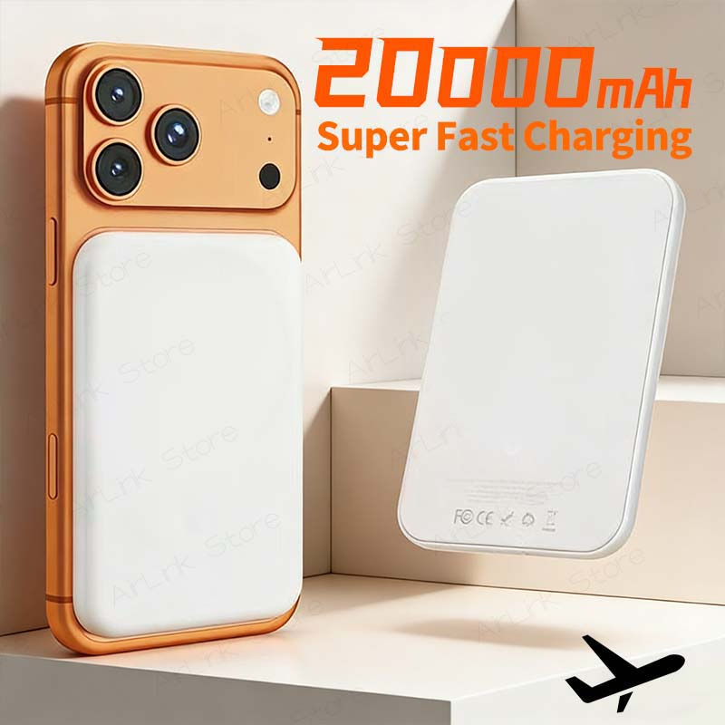 Thumbnail: 20000mAh Magnetic Power Bank PD 22.5W Wireless Fast Charger For Magsafe Portable