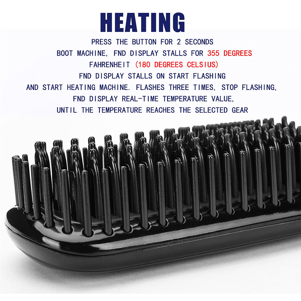 Thumbnail: Heating Straightening Comb Hair Straightener Brush Men Quick Beard Straightener 