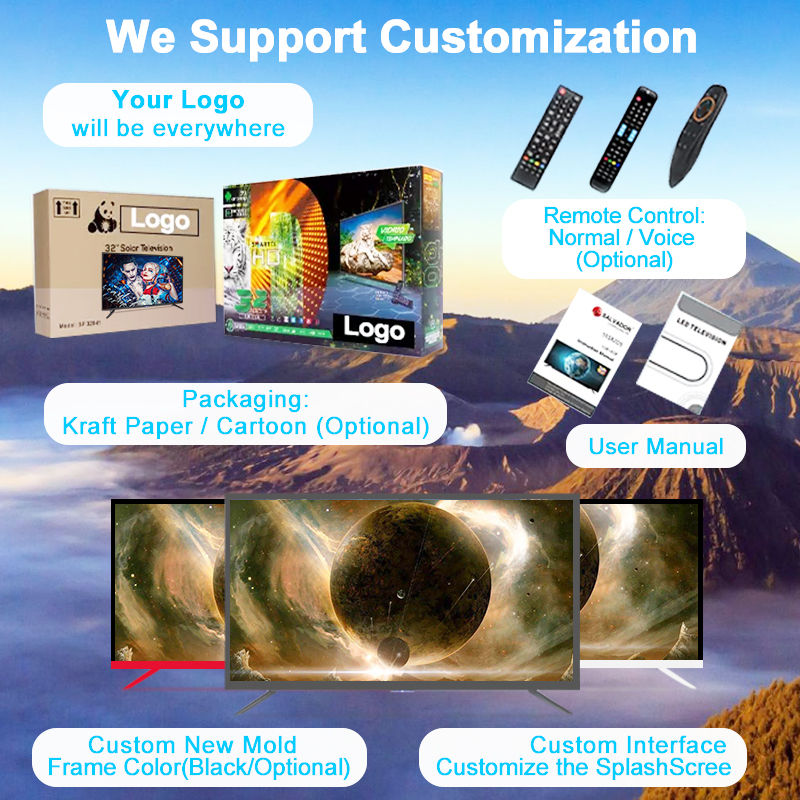 Thumbnail: Global Version Android Smart TV 43 Inch 2K 4K UHD Frameless LED Television, WiFi