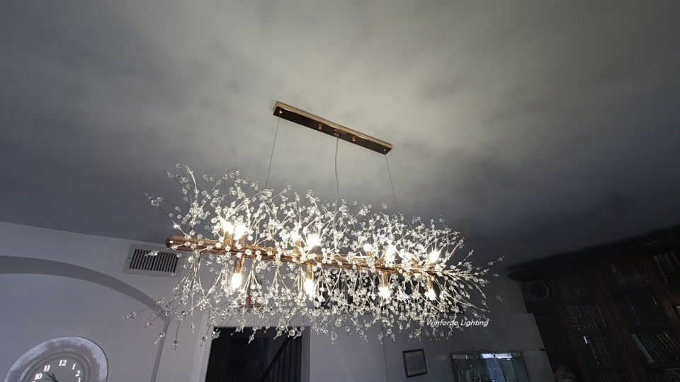 Thumbnail: Modern Crystal Ceiling Hanging Lamps Dinging Room Kitchen Pendant Light Dandelio