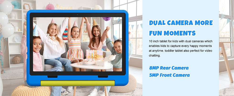 Thumbnail: Kid Tablet Android 15 Tablet for Kids 10 inch 20GB+64GB 8-Core with Case 1TB TF 