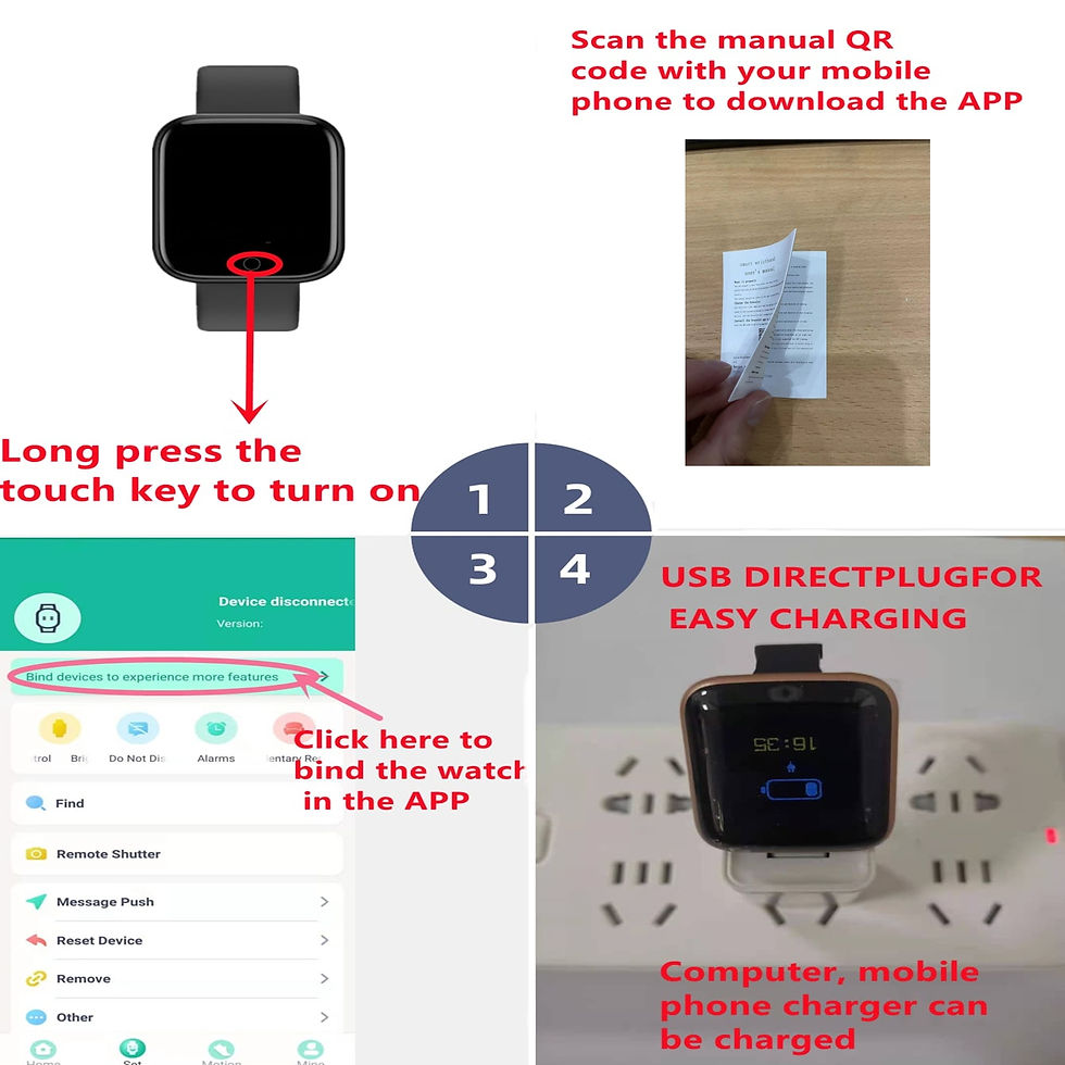 Thumbnail: Smartwatch Men Women Wristwatches Smart Watch Message Fitness Monitor Bracelet B