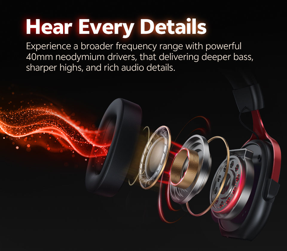 Thumbnail: QCY VN200 Pro Wired Gaming Headset With Mic 40mm Driver 7.1 Surround Over Ear He