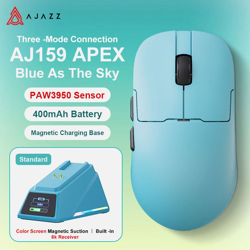 Thumbnail: AJAZZ AJ159 APEX Wireless Mouse with RGB Magnetic Charging Base Lightweight Wire