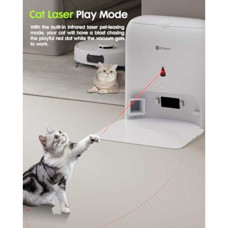 Thumbnail: V5 Robot Vacuum and Mop Self-Emptying Robotic Vacuum Cleaner 8500Pa Suction Pet 