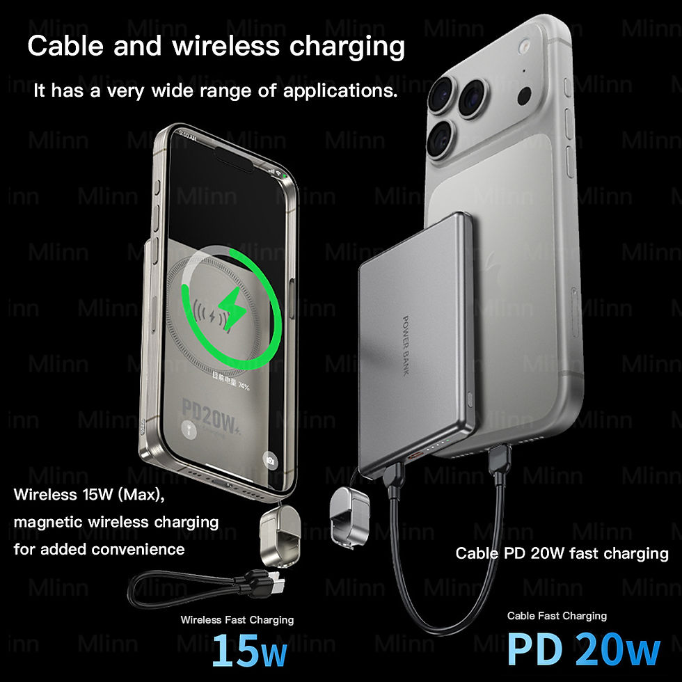 Thumbnail: 10000mAh Ultra Slim Power Bank for MagSafe,Magnetic Wireless Powerbank Fast Char