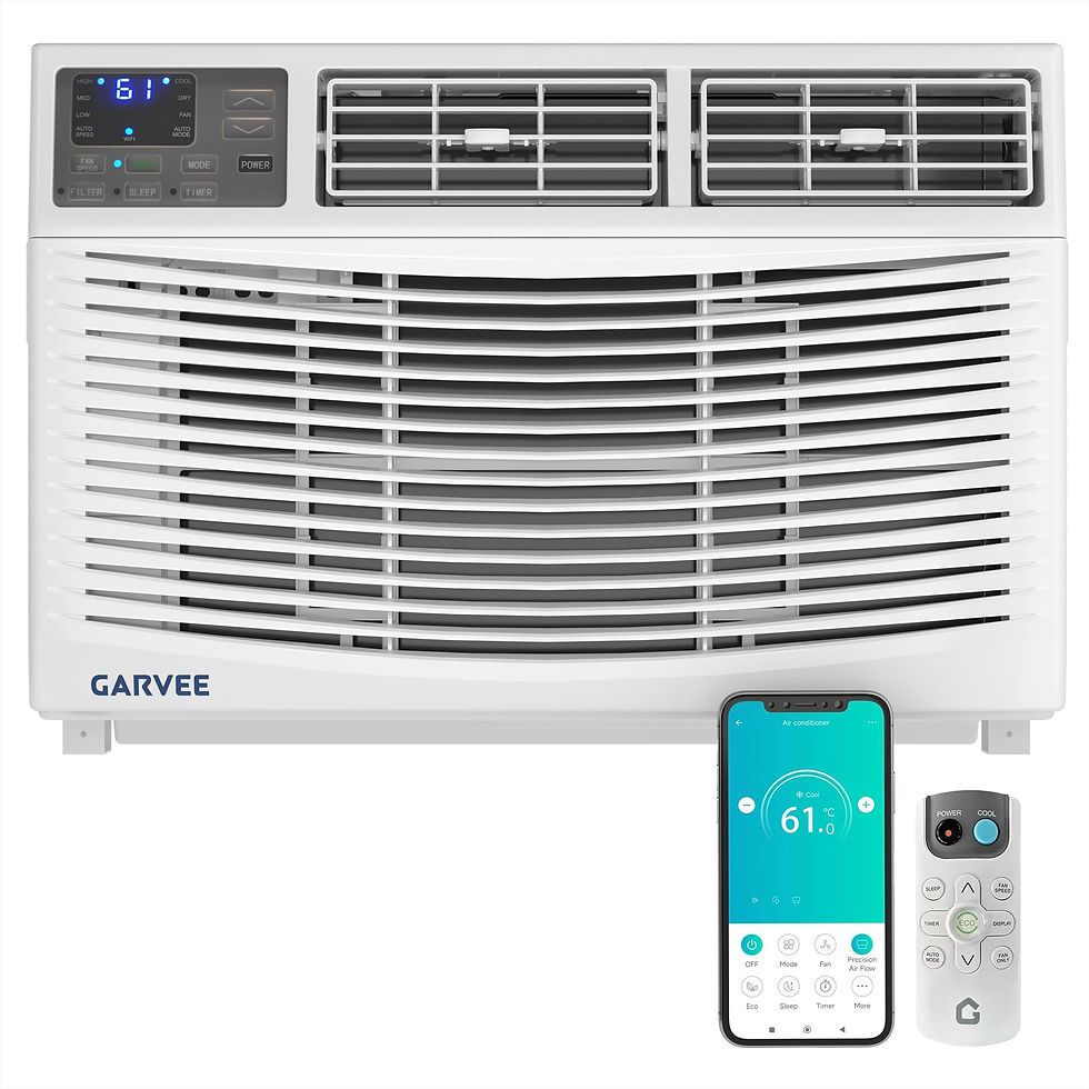 Thumbnail: 12000 BTU Window Air Conditioner Cools 550 Sq Ft, Quiet AC Unit With Remote, Aut