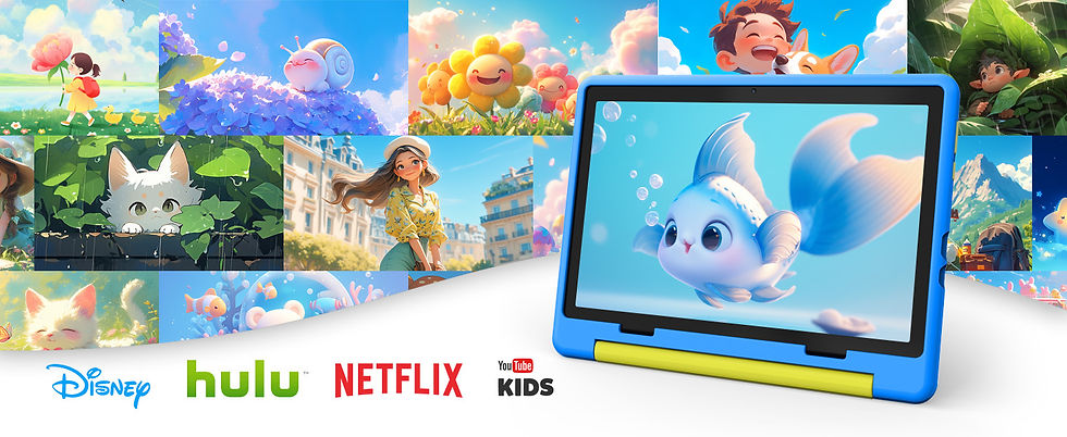 Thumbnail: Kid Tablet Android 15 Tablet for Kids 10 inch 20GB+64GB 8-Core with Case 1TB TF 