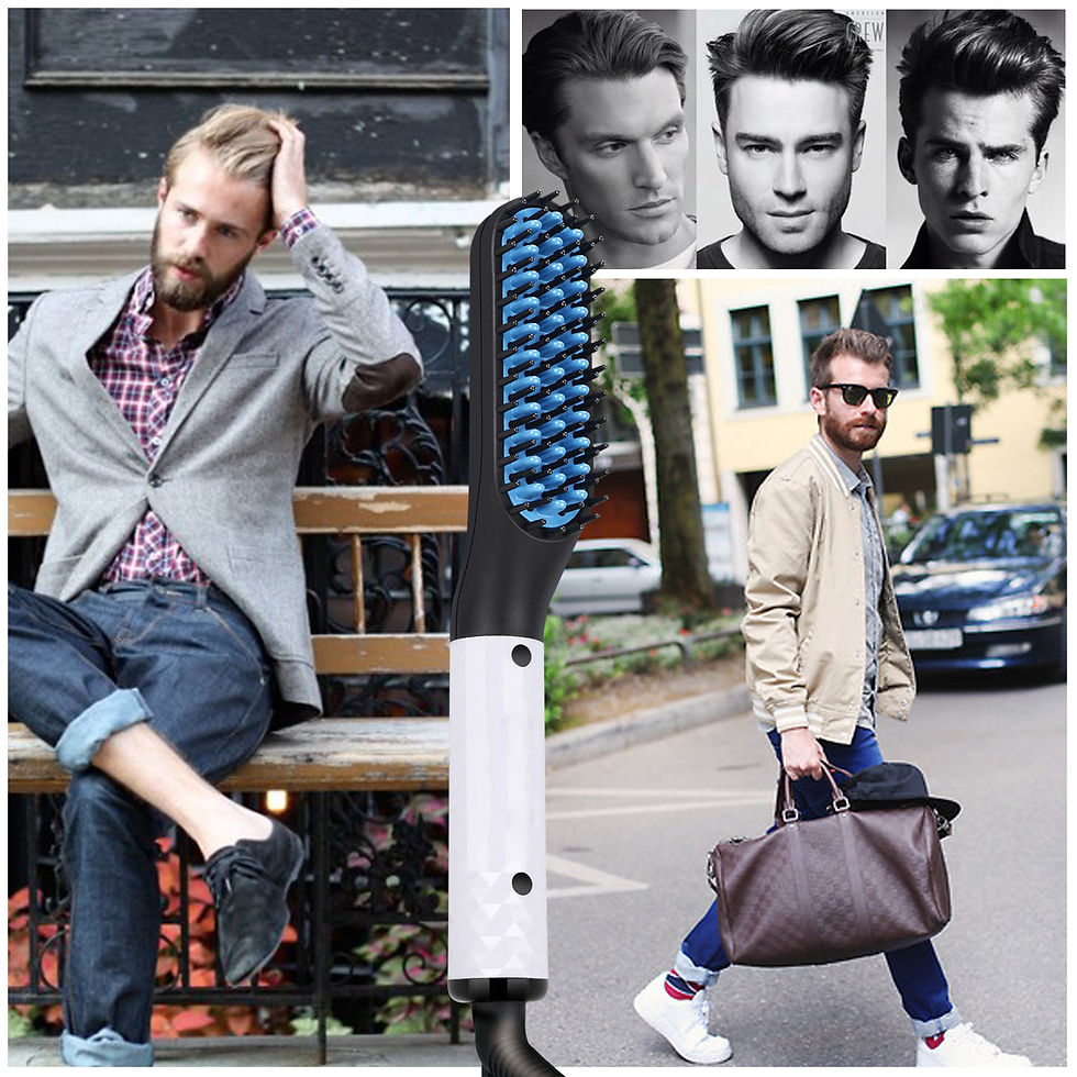 Thumbnail: Man Hair Comb Brush Beard Straightener Multifunctional Hair Straightening Comb H
