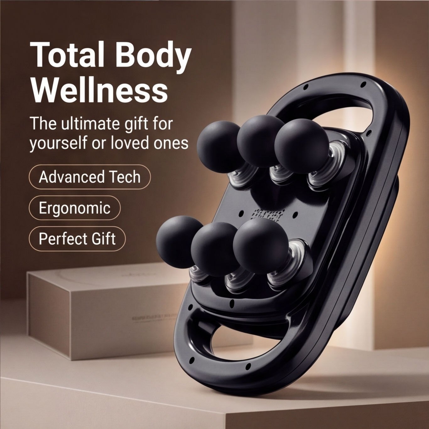 6-Head Electric Massage Gun – Deep Tissue Percussion for Neck, Shoulders & Leg