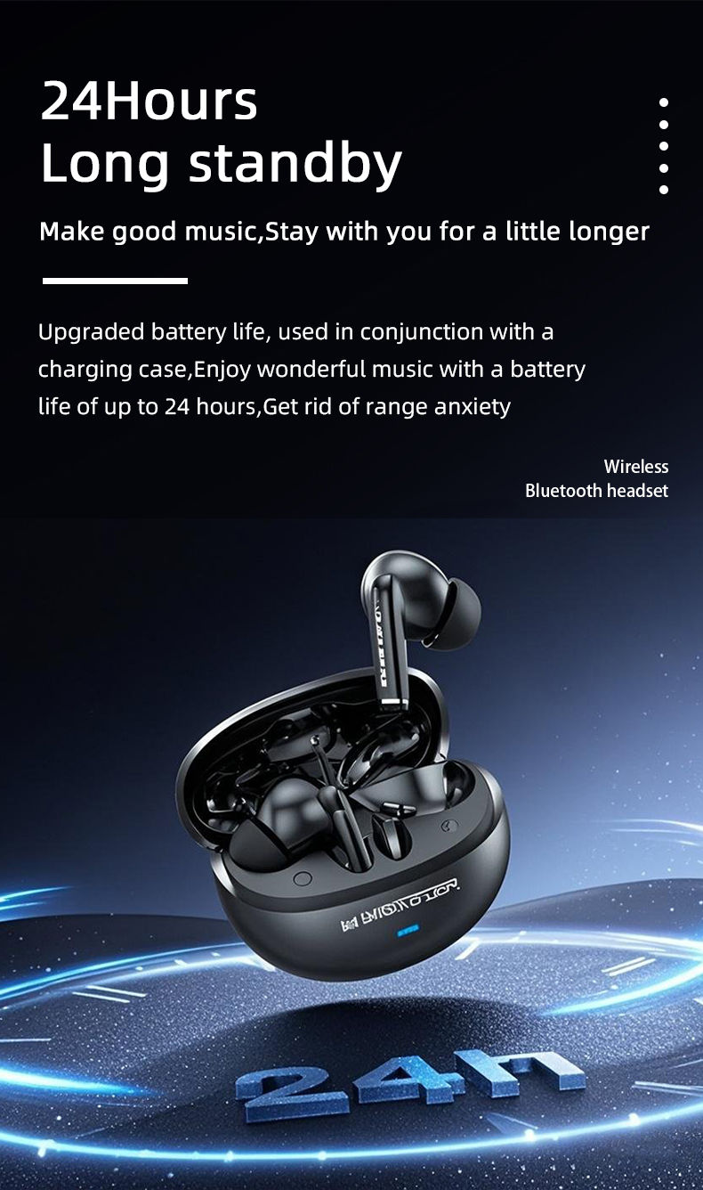 Thumbnail: Monster MQT39 Earphones Wireless Bluetooth 6.0 TWS Noise Reduction Earbuds Gamer