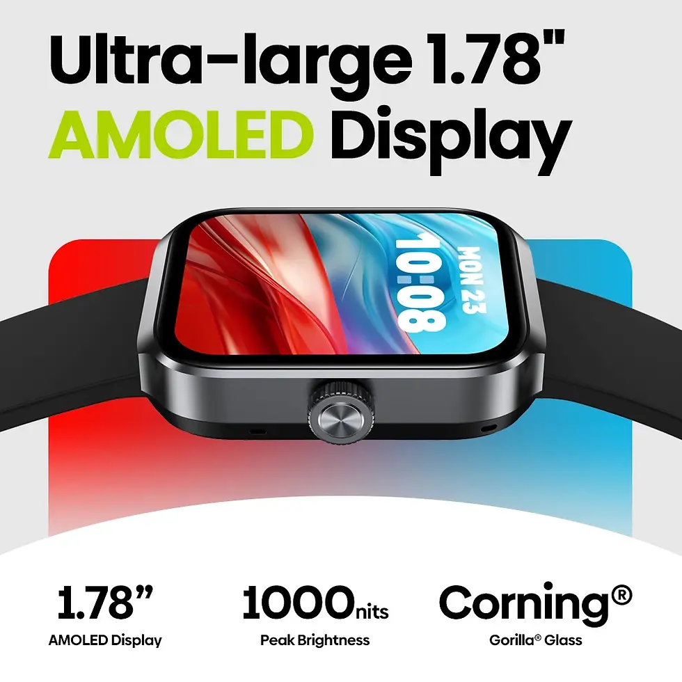 Thumbnail: Zeblaze Beyond 3 Plus GPS Smart Watch 1.78'' AMOLED Display Built-in Alexa Make/