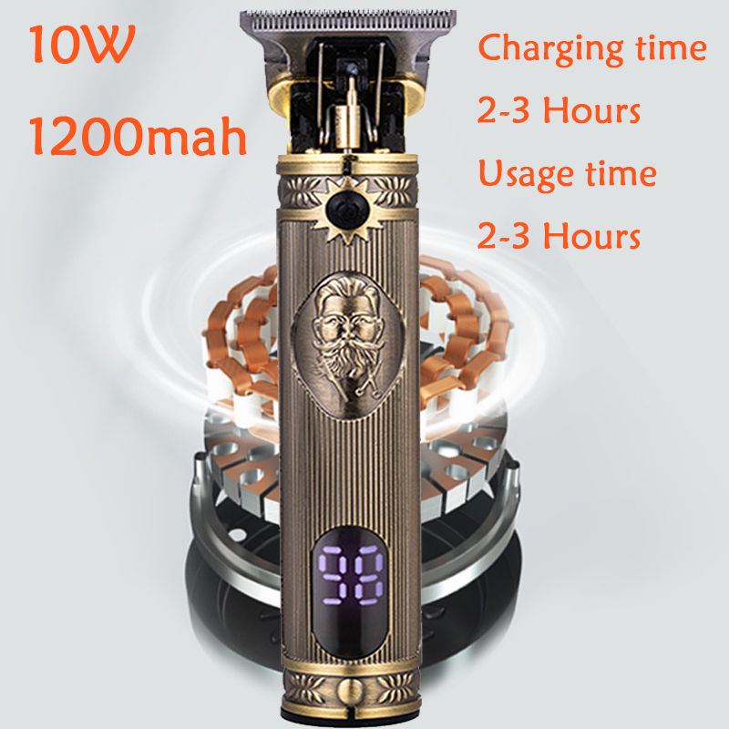 Thumbnail: T9 Cordless Electric Hairber Shaver Hair Trimer Home Appliances Travel Barber Ra
