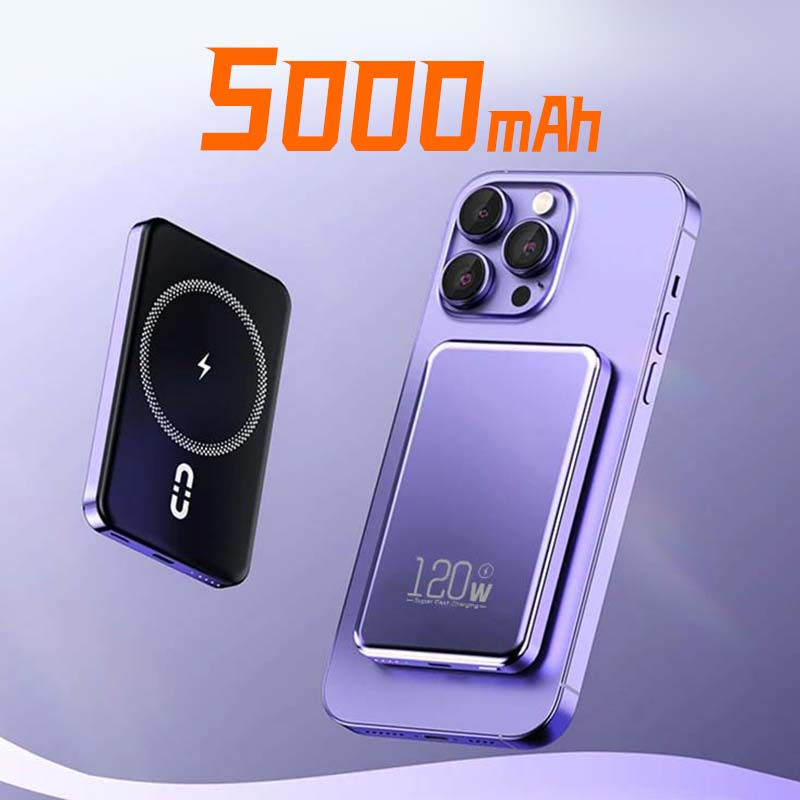 Thumbnail: 20000mAh Magnetic PowerBank Wireless PD 22.5W Fast Charger For Magsafe Portable 