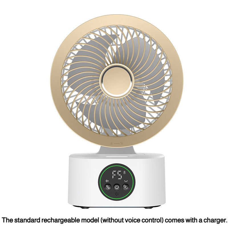 Thumbnail: Portable Wall-Hanging Fan With Remote Control Smart Voice Rechargeable USB House