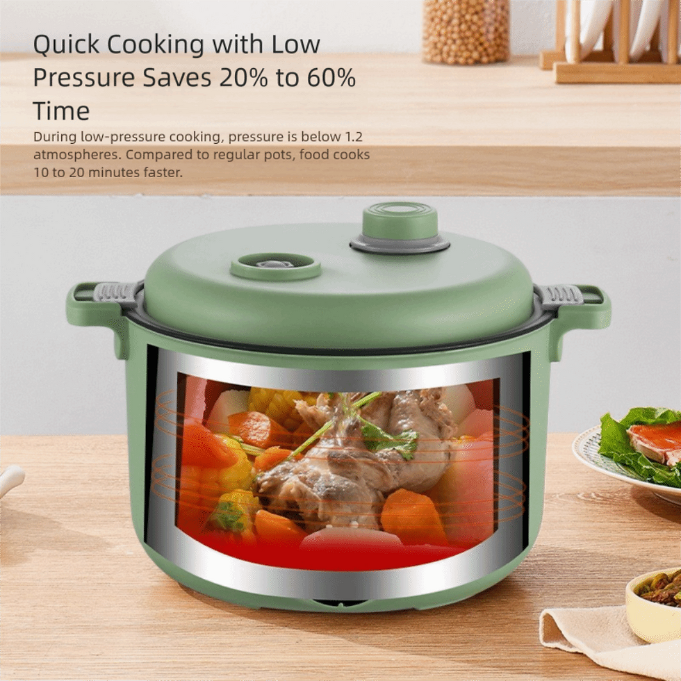 Thumbnail: Easy 20cm Micro Pressure Cooker Non Stick Quick Heating Rice Cooker Anti-overflo
