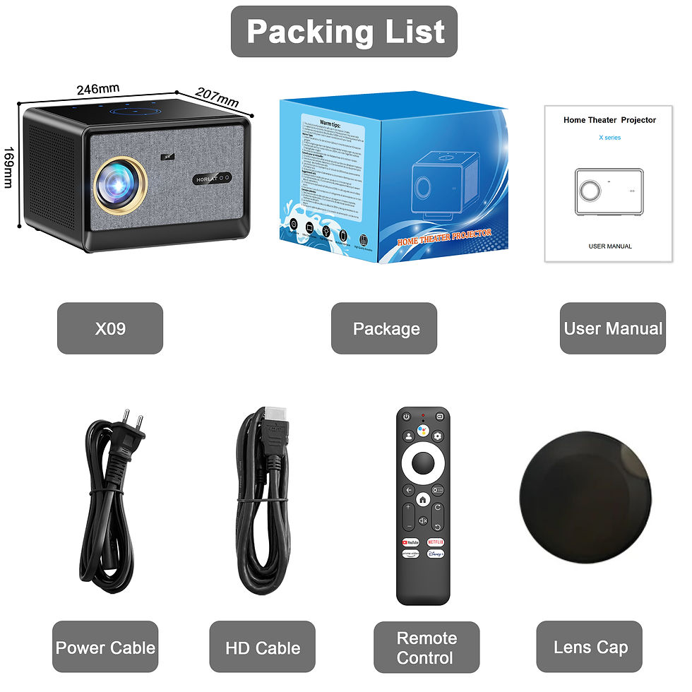Thumbnail: HORLAT 4K Ultra HD Projector Video Movies 3500 ANSI Google TV Home Theater 32GB 