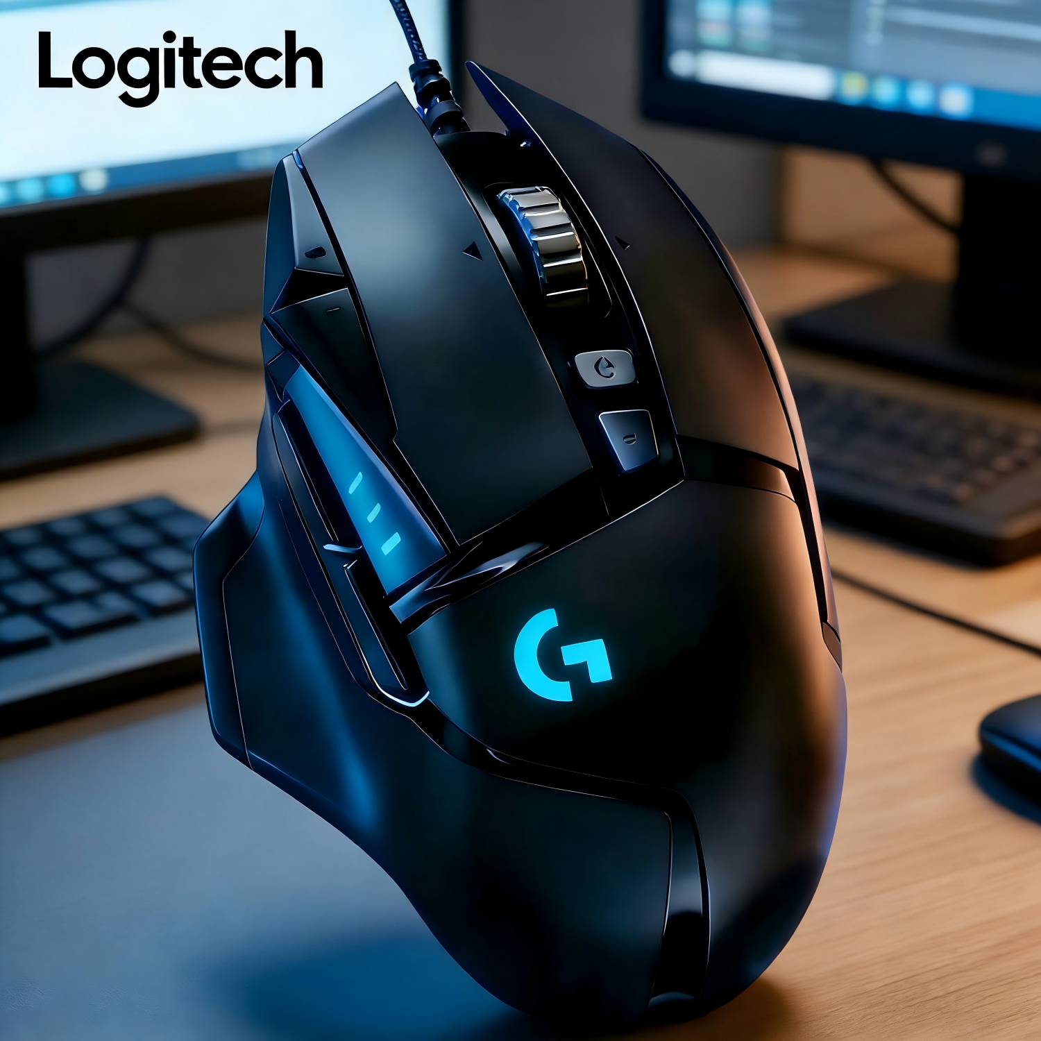 Logitech G502 Durable Gaming Mouse, Wired, Customizable Buttons, High Precision,