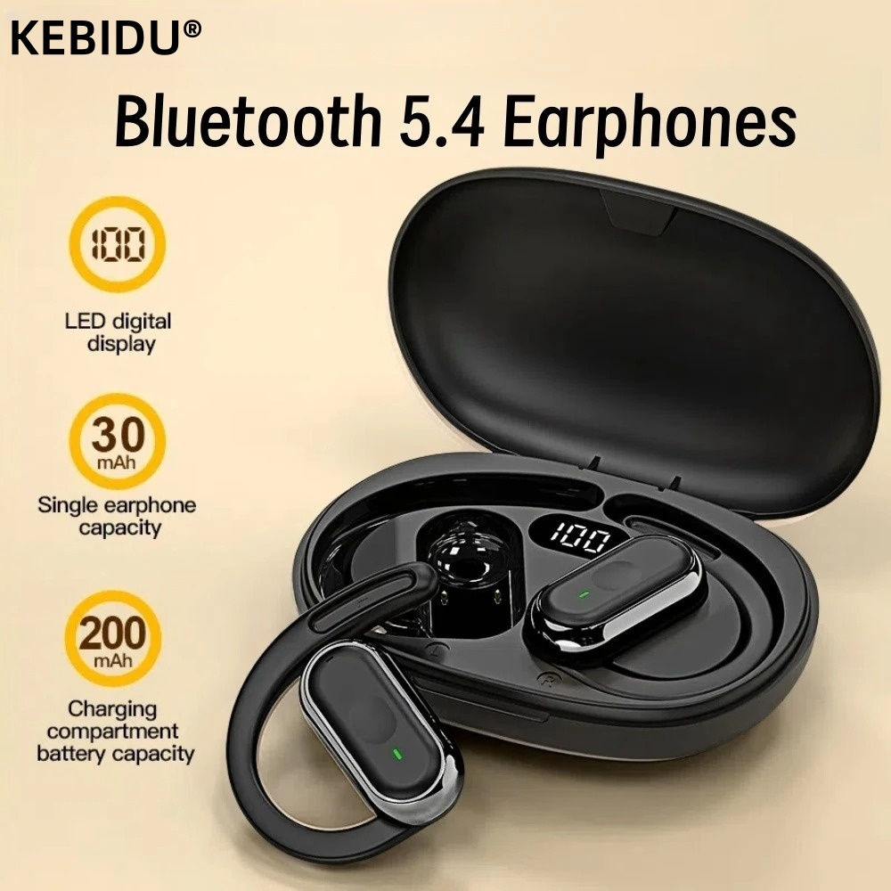 Bluetooth 5.4 Earphones IPX7 Waterproof 20Hrs Wireless Headphones with ENC Noise