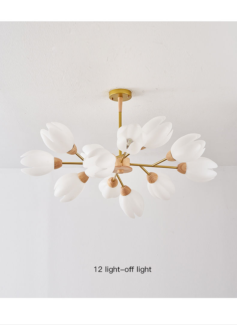 Thumbnail: Nordic Wooden Chandelier For Living Room Bedroom LED Pendant light Indoor Home D