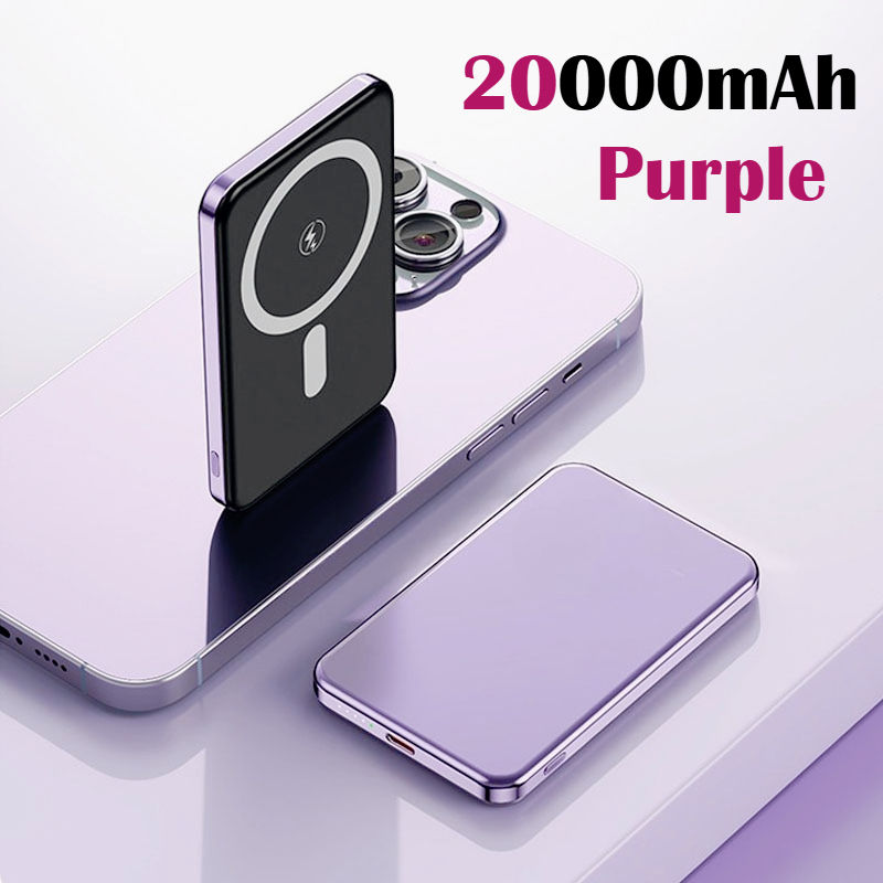 Thumbnail: Taepiaai 20000mAh Portable Magnetic Wireless PowerBank PD22.5W Fast Charging Ext