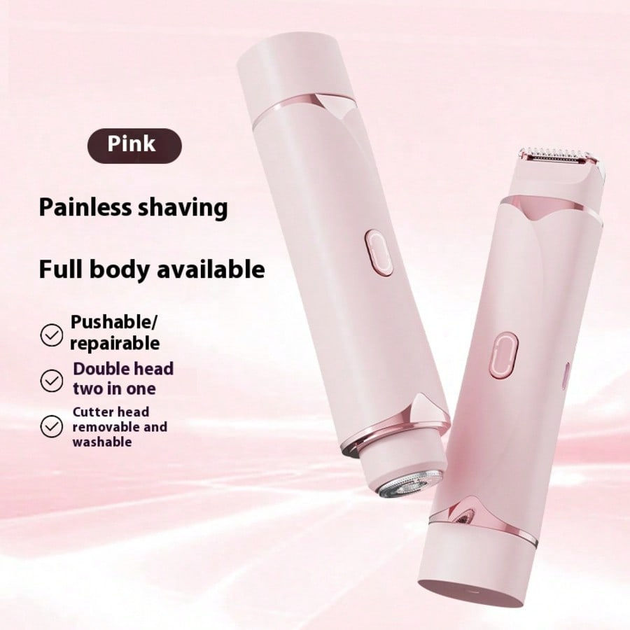 2in1 Electric Razor for Women Painless Hair Removal Rechargeable Body Trimmer Un