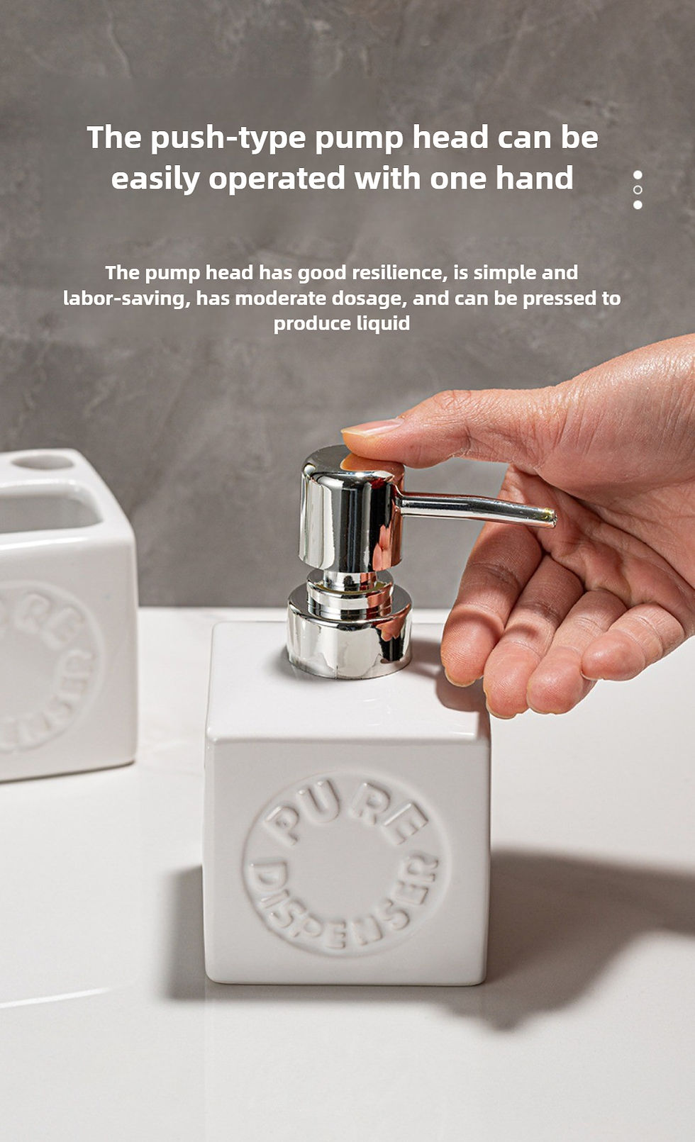 Thumbnail: 4 Pcs Ceramics Bathroom Accessory Set, Soap Dispenser, Toothbrush Holder,  Bathr