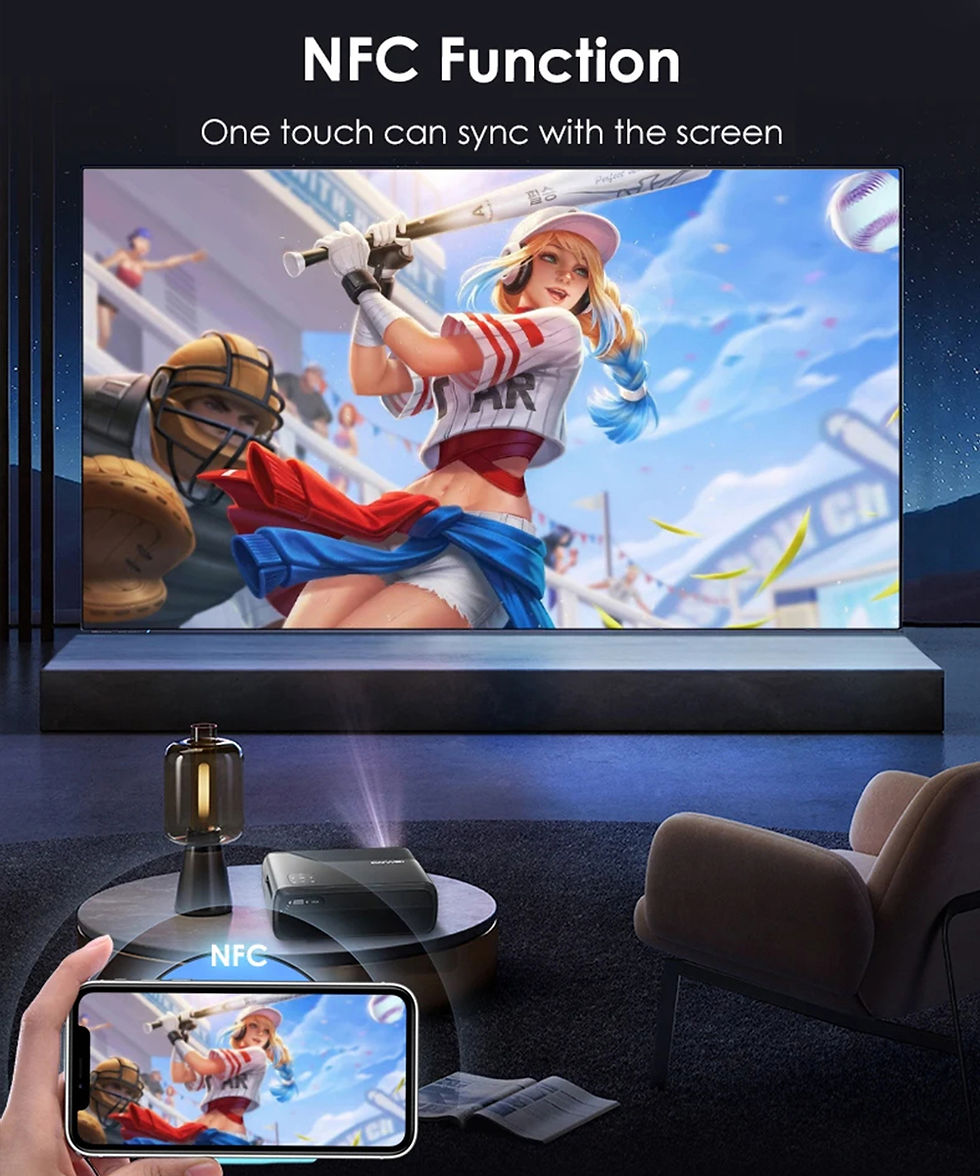 Thumbnail: 4K Projector 3200ANSI Netflix Certified Native 1080P Android 14 Auto Focus Auto 