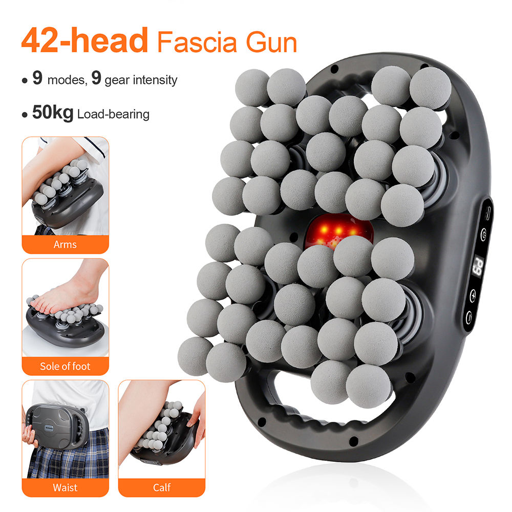 42 Heads Fascia Gun High-Frequency Vibration Deep Body Massage Device Back Waist