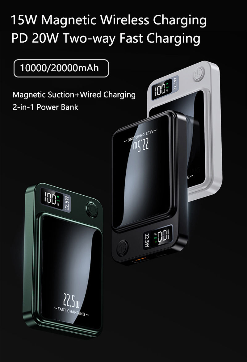 Thumbnail: Magnetic Wireless Power Bank 50000mAh 22.5W Fast Charging External Battery Charg