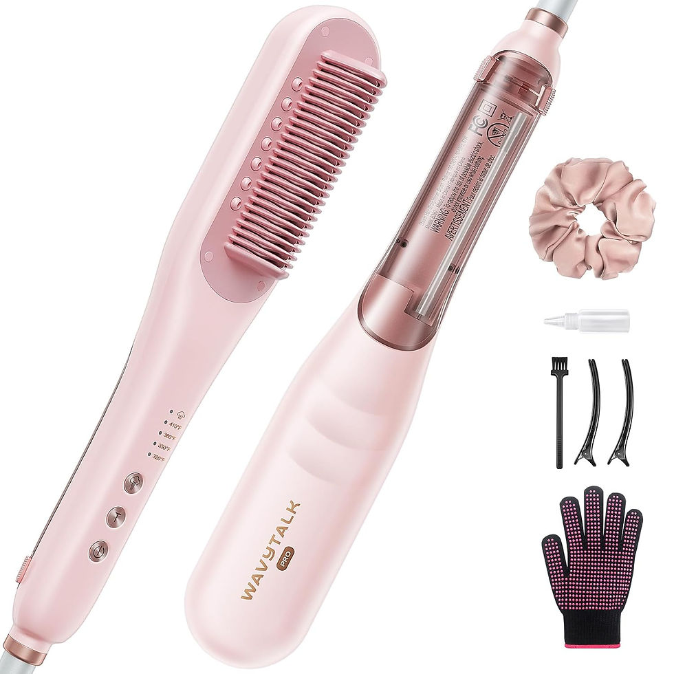 Thumbnail: Steam Hair Straightener Brush, 3-in-1 Styling Tool with Steam Care for Smooth, S
