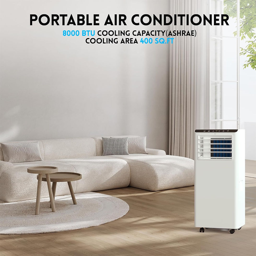 Thumbnail: 8500 BTU Portable Air Conditioner with LCD Display Remote Control,Cooling Up to 