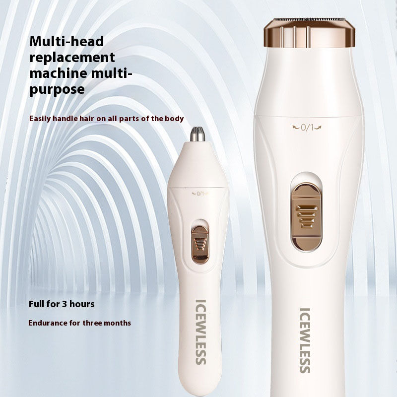 Thumbnail: Women Electric Shaver Waterproof Painless Hair Trimmer for Bikini Body Legs Face