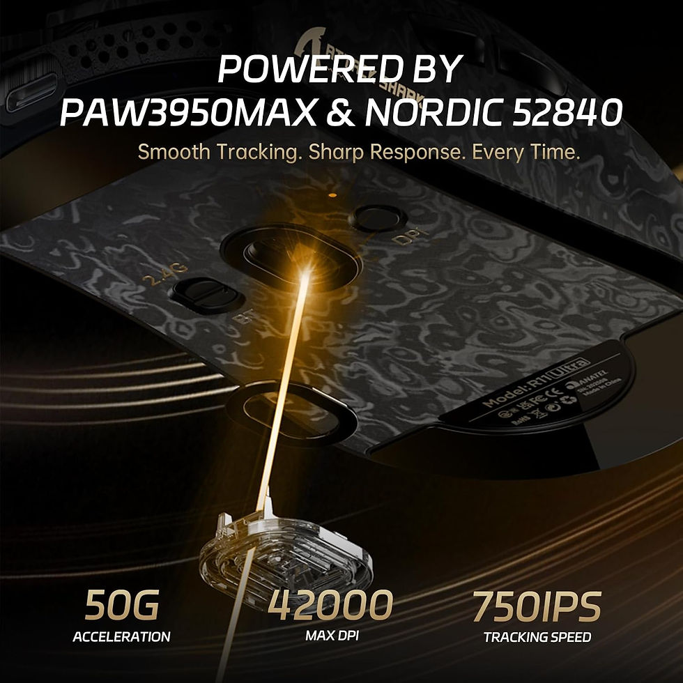 Thumbnail: ATTACK SHARK R11 Ultra 8K Carbon Fiber Wireless Gaming Mouse with 42000 DPI-PAW3