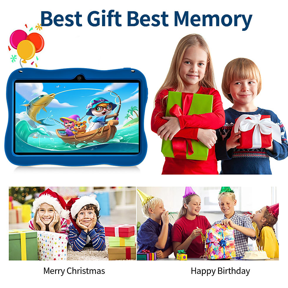 Thumbnail: 7 Inch Kid Tablet 4GB RAM 64GB ROM Android 13 Wi-Fi Battery Dual Camera Children