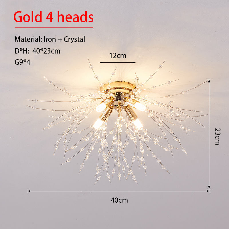 Thumbnail: Dandelion Crystal Chandelier Nordic Modern Living room Dining Room Bedroom Ceili