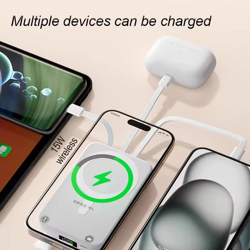 Thumbnail: Magnetic Power Bank for Magsafes 10000mAh Wireless PD 22.5W Fast Charger Powerba