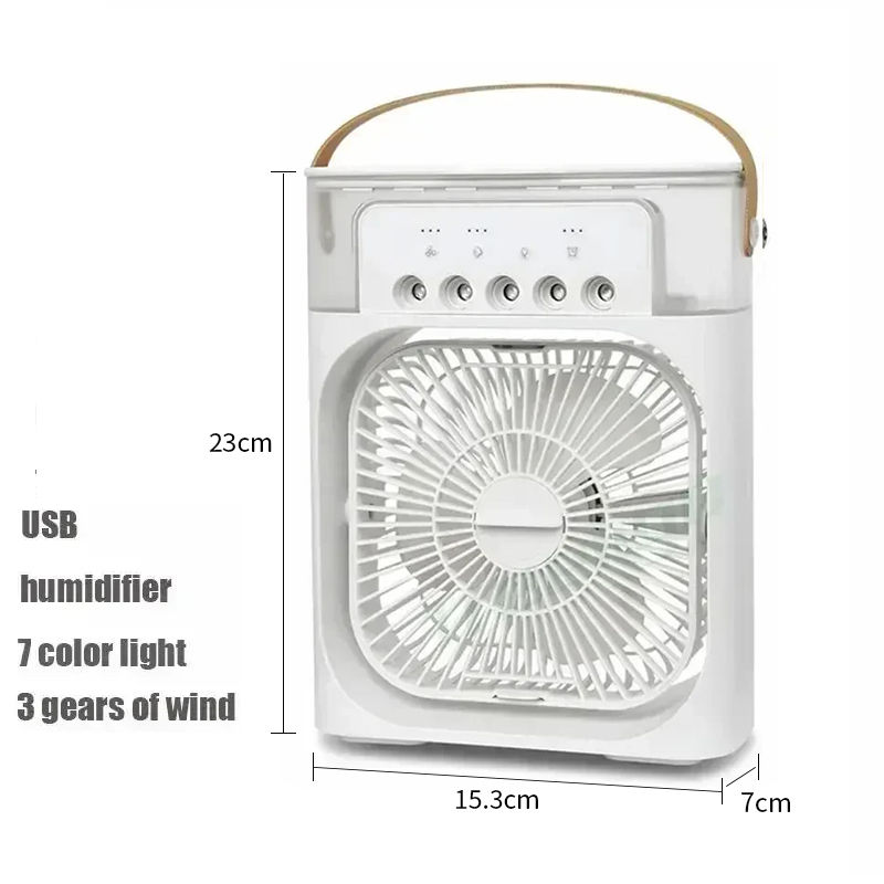 Thumbnail: 3 In 1 New Fan AIr Conditioner Household Small Air Cooler LED Night Light Portab
