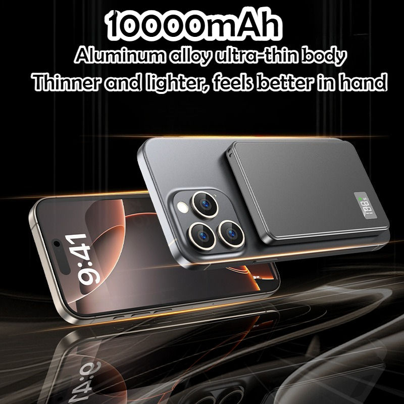 Thumbnail: Taepiaai 10000mAh Magnetic Wireless PowerBank Ultra Thin Portable CCC Certified 